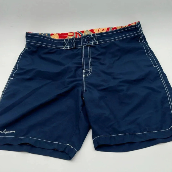 Men's Reyn Spooner Blue Fully Lined Swim/Board Shorts Size XL Nylon Pockets - Picture 1 of 10